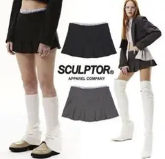 SCULPTOR APPAREL ストライプミニスカート シズニルック