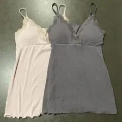 カップ付きキャミソール マタニティ　授乳　2枚セット レース　千趣会　ベルメゾンのサムネイル