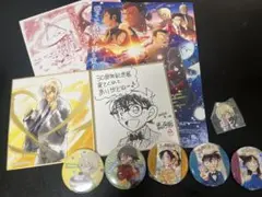 名探偵コナン　色紙　缶バッジ　セット