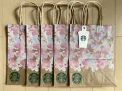 スターバックス　桜さくら　ショッパー　スタバ　紙袋　ショップ袋　5枚セット