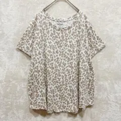 オールドネイビー 半袖Tシャツ クルーネック レオパード XL 베이지