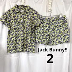 美品★ジャックバニー 花柄 ポロシャツ ショートパンツ セットアップ サイズ2