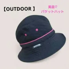 【美品】OUTDOOR☆ バケットハット 黒