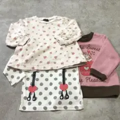 プティマインのトレーナー80サイズ他、3点セット