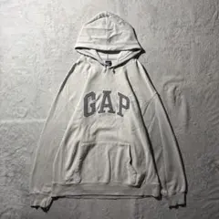 【Y8513】.GAP パーカー　フーディー　サイズL ライトグレー