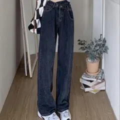 SHEINウィメンズカジュアル ハイウエスト ストレートレッグ デニム
