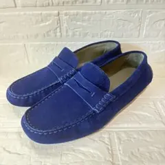 ✨​未使用✨ COACH ドライビングシューズ 青 レザー 24.5cm - メルカリ