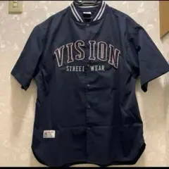 VISION STREET WEAR ボタンアップシャツ M ネイビー