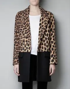 ZARA ヒョウ柄ロングコート