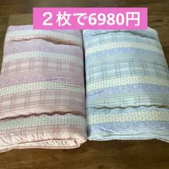 新品　未使用　生地　綿　100％使用　敷布団　シングル　２枚セット