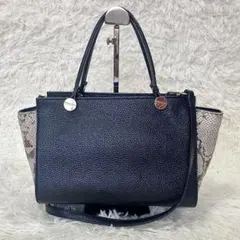 美品✨ MARCO BIANCHINI 2way パイソンレザーハンドバッグ