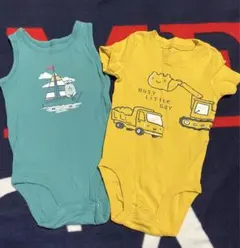 未使用、カーターズ6ヶ月、９ヶ月夏用ロンパースセット