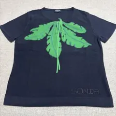 SONIA RYKIEL リーフモチーフ 半袖ニット 40のサムネイル