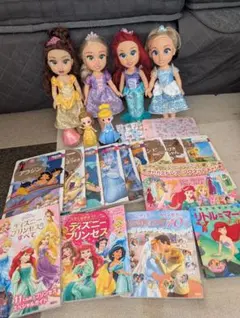 ディズニープリンセス 人形セット 絵本