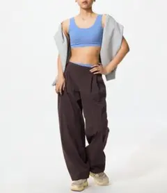 美品 L ユニクロ ウルトラストレッチ アクティブ ワイドパンツ DRY