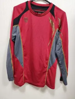 長袖シャツ Lサイズ ・ ワインレッド/グレー・IGNIO イグニオ