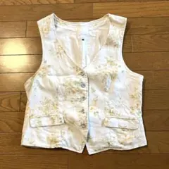 LOWRYS FARM フラワープリント ベスト L