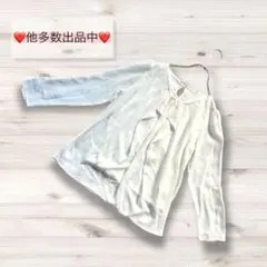 上品❗️【NATURAL BEAUTY BASIC】フリル長袖ブラウス S