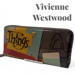 美品 ヴィヴィアンウエストウッド 長財布 MOODBOARD PRINT s32