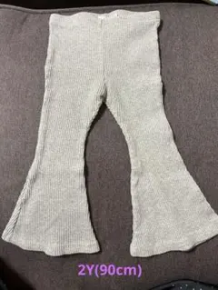 Mrs A Little リブ フレアパンツ グレー 2Y 90cm