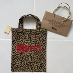 Merci Paris トートバッグ　ミニサイズ　レオパード柄のサムネイル