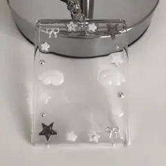 【S1】 トレカケース トレカキーホルダー レジンデコ ウィッシュコア 星 羽