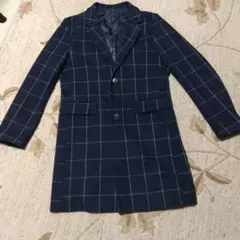 RAGEBRUE ブラック チェック柄 チェスターコート Lサイズ