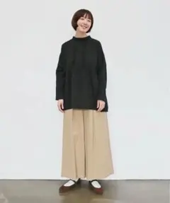 新品未使用SUNVALLEYダブルガーゼタックプルオーバー　アイボリー色