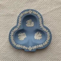 80s ウェッジウッド WEDGWOOD ジャスパー ミニトレイ クローバー型のサムネイル