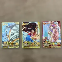 【当時物】ワンピースカード　ベリーマッチアイシー　ルフィ、しらほし、ジンベエ3点
