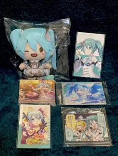 初音ミク エピカ BNW アクリルストラップ ぬいぐるみ 紙類 6点まとめ売り