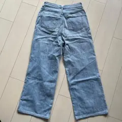ライトブルーデニム ワイドレッグパンツ