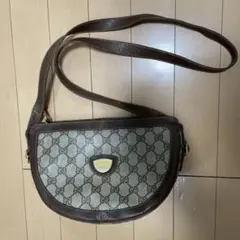 オールドグッチ GG柄 半円ショルダーバッグ GUCCI ヴィンテージ