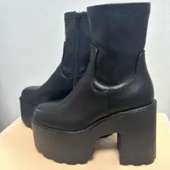 美品✨R&E 厚底モールドソールショートブーツ/ブラック/S