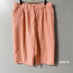 90s SAG HARBOR リネンライク ハーフパンツ コーラルピンクのサムネイル