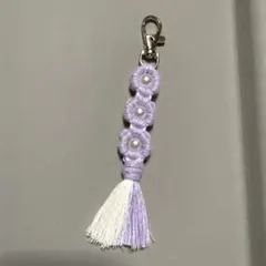 ハンドメイド☆ストラップ☆パープル