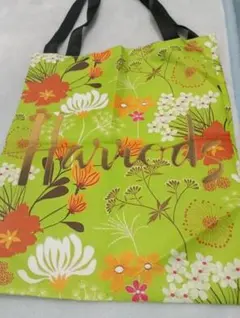 Harrods トートバッグ 花柄 グリーン　新品のサムネイル