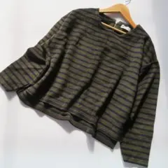 状態良好！LEPSIM レプシィム★ウシロジップボーダープルオーバー★F 洗濯可