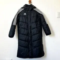 adidas フード付きベンチコート ブラック　140センチ