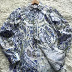 新品タグ付き✨エトロ 長袖シャツ ペイズリー 清涼感 ロゴボタン