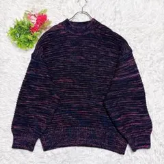 【アーノルドパーマー】 長袖ニット セーター (L) ミックスカラー 大人可愛い