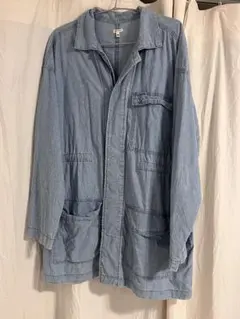 ライトブルー デニム ジャケット ワンピース Niko and…