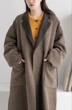 【美品】OLIVE des OLIVE チェック柄ロングコート