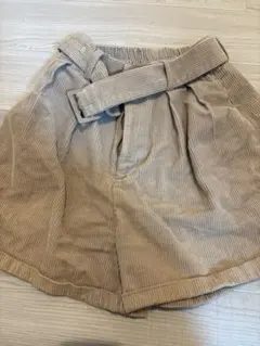 ベージュ コーデュロイ ショートパンツ