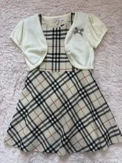 Burberryワンピース &ボレロカーディガン　100㎝ 美品