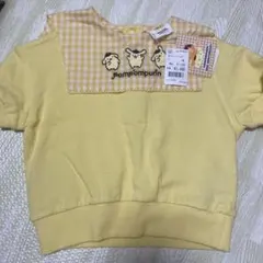 新品 ポムポムプリン ギンガムチェック襟 Tシャツ 90cm