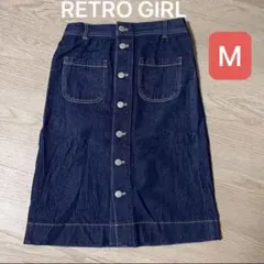 【匿名配送】デニムスカート　レトロガール Mサイズ