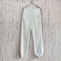 adidas ホワイト ジョガーパンツ ストライプ M サイズ