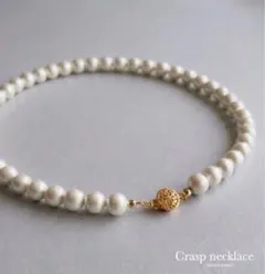 クラスプ付 コットンパール ネックレス 入学式 入園式 結婚式 冠婚葬祭