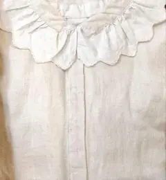 ツハル スカラップ襟製品染めブラウス